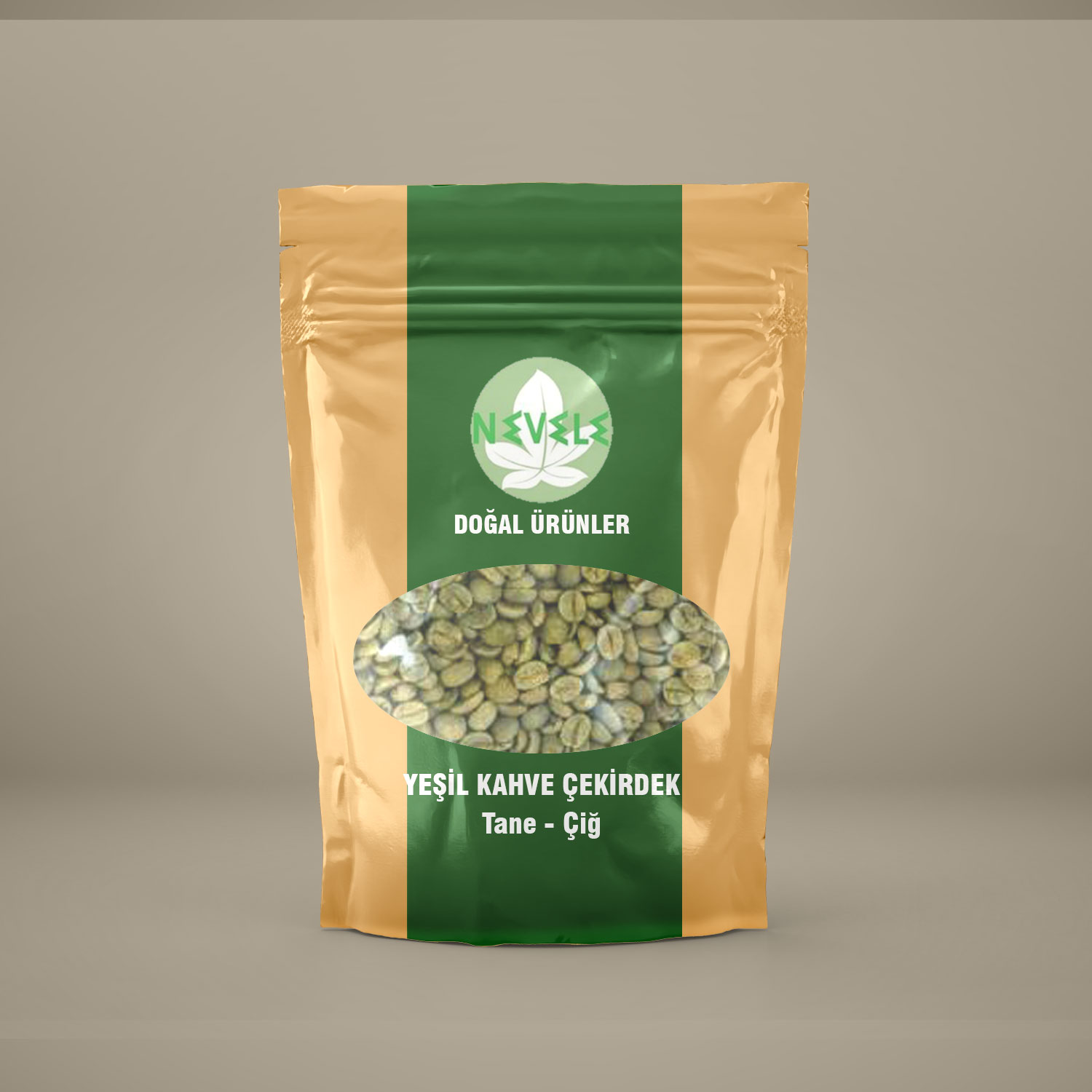 Nevele Yeşil Kahve Çekirdek Çiğ Tane 500 gr
