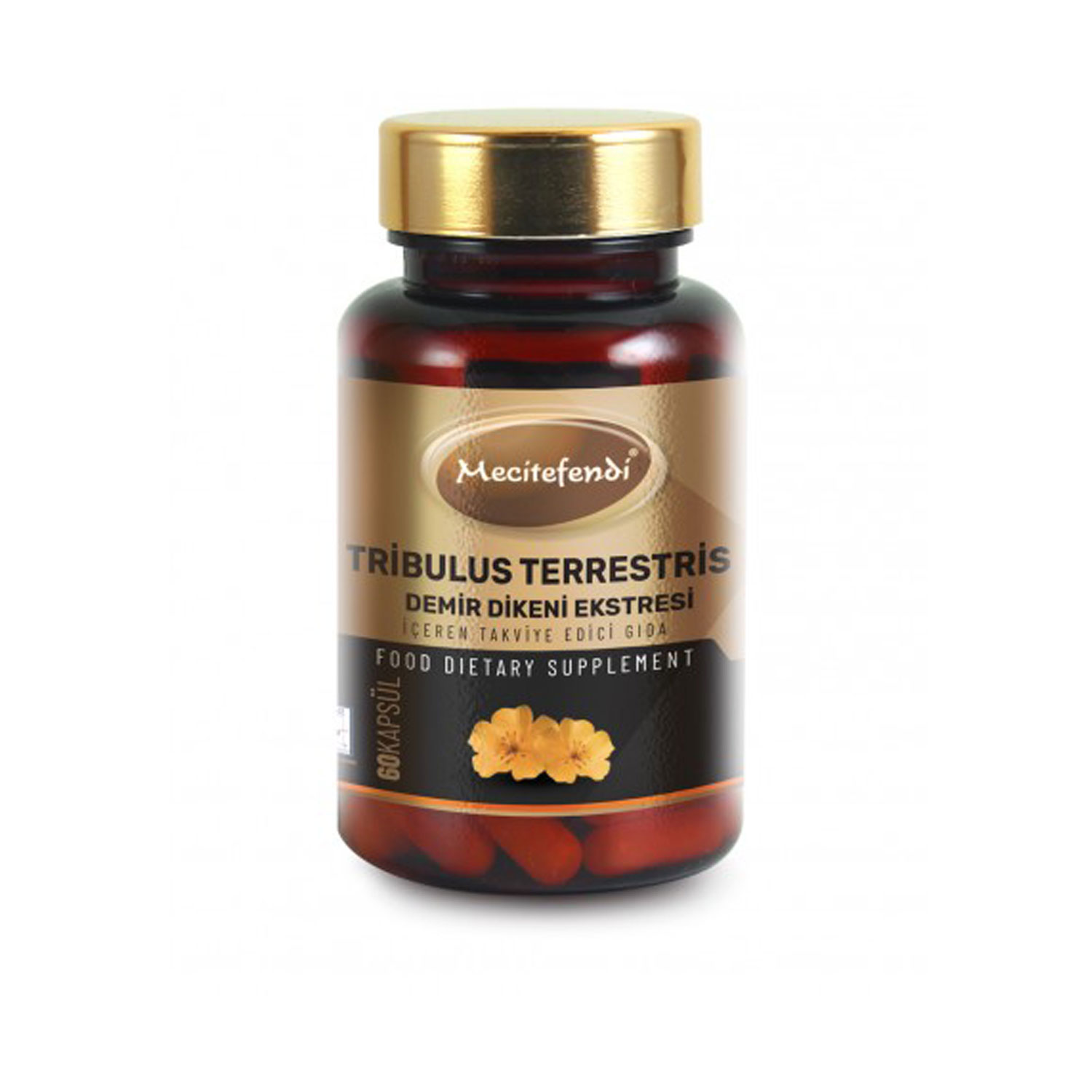 MECİTEFENDİ TRİBULUS TERRESTRİS DEMİR DİKENİ EKSTRESİ İÇEREN TAKVİYE EDİCİ GIDA (60 KAPSÜL*630MG)