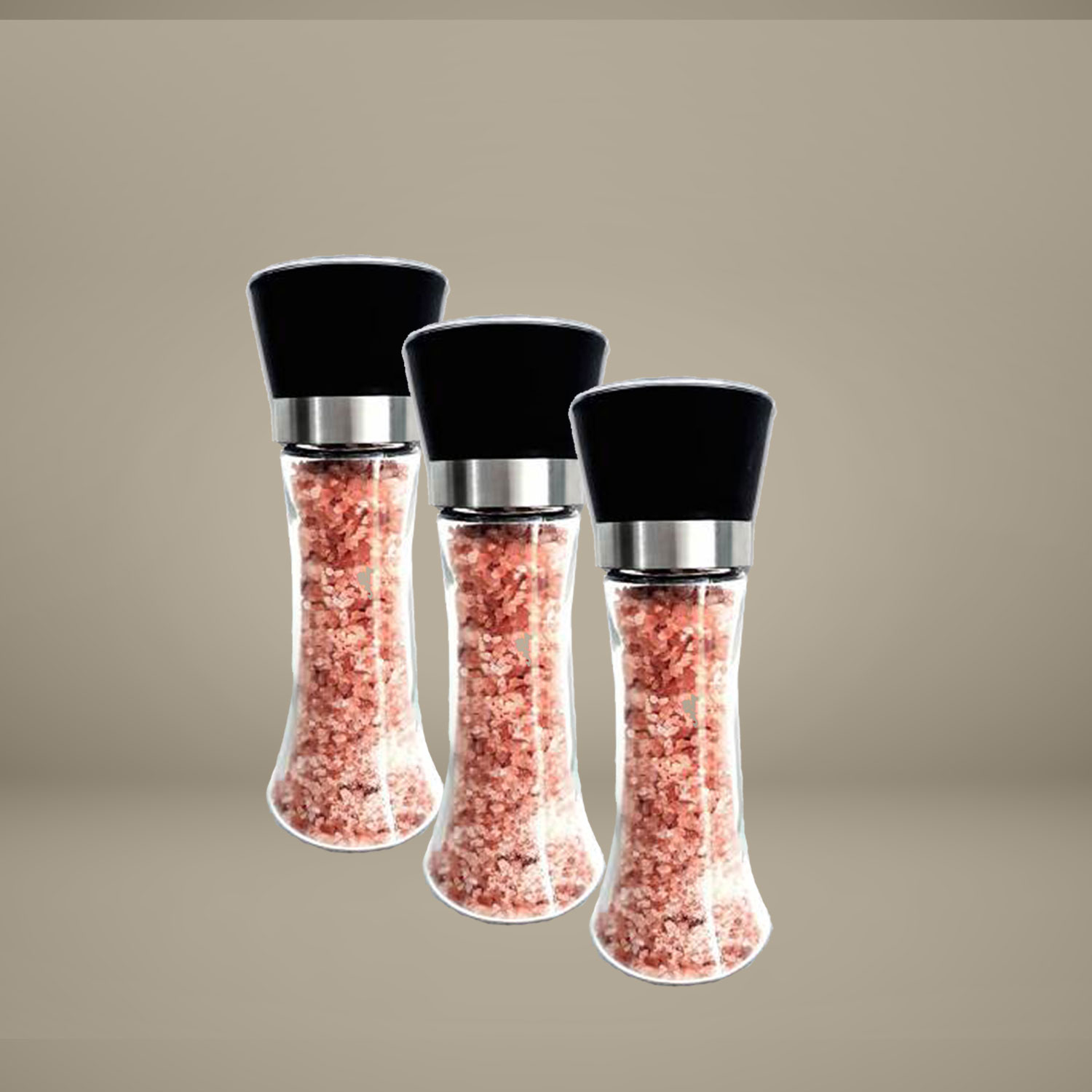 Nevele Öğütücü + 200 gr Pembe Himalaya Tuzu Dolu x 3 Adet